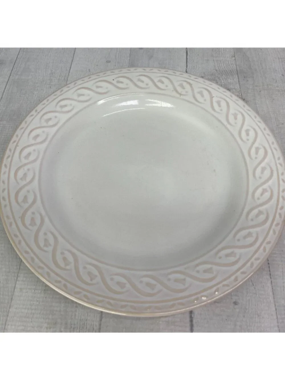 Gibson Everyday Terracotta Detail Embossed Rim Ceramic 11